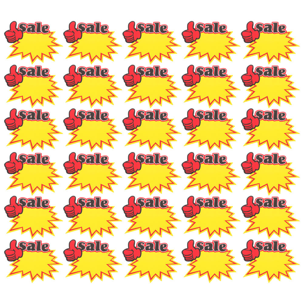 Yard Sign Blank - 200 Etiquetas de Preço Amarelo Brilhante