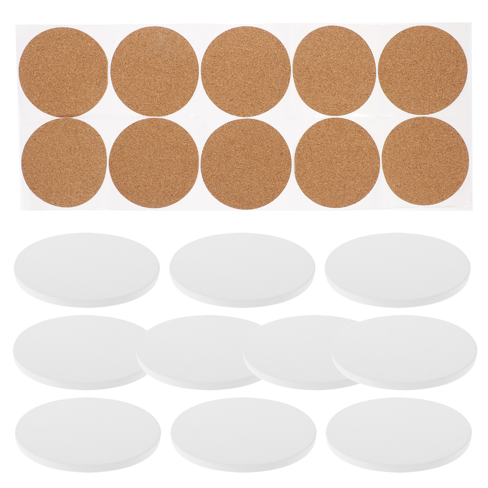 Coaster Sublimation Blank - 10 Conjuntos de Porta-Copos de Cerâmica