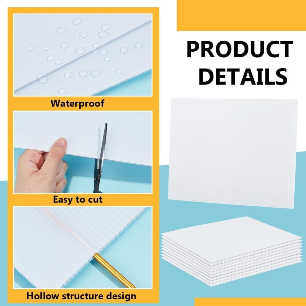 10 Folhas de Plástico Corrugad - Yard Sign Blank avaliação e preço
